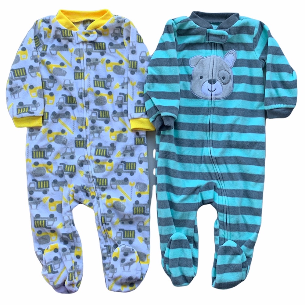 Carter’s Simple Joys 2 Bundle Fleece Onesies 6-9M